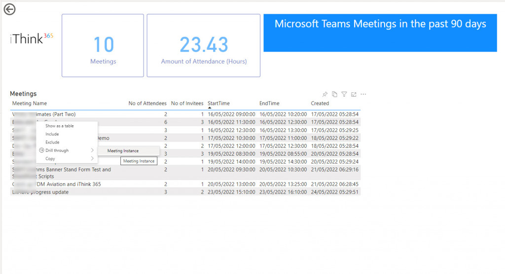 Microsoft Teams Reporting Application