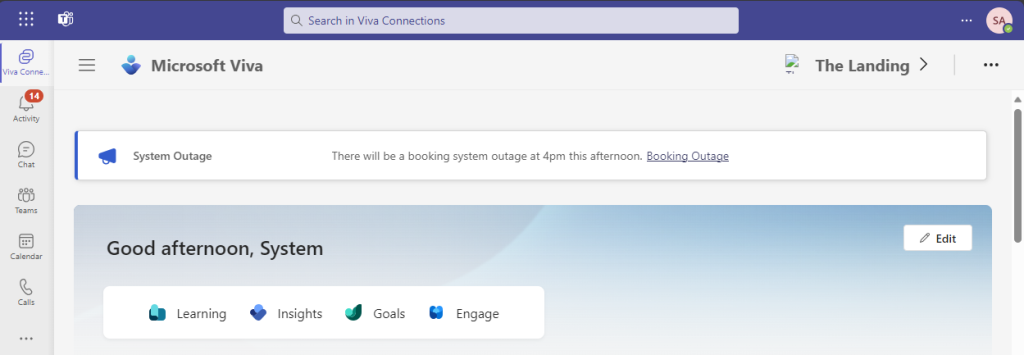 Microsoft Viva Screen Shot
