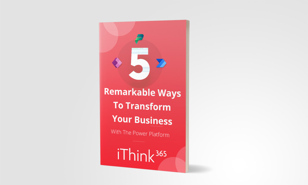 Graphic representing the book cover of the 5 Remarkable Ways to Transform Your Business With Power Platform.